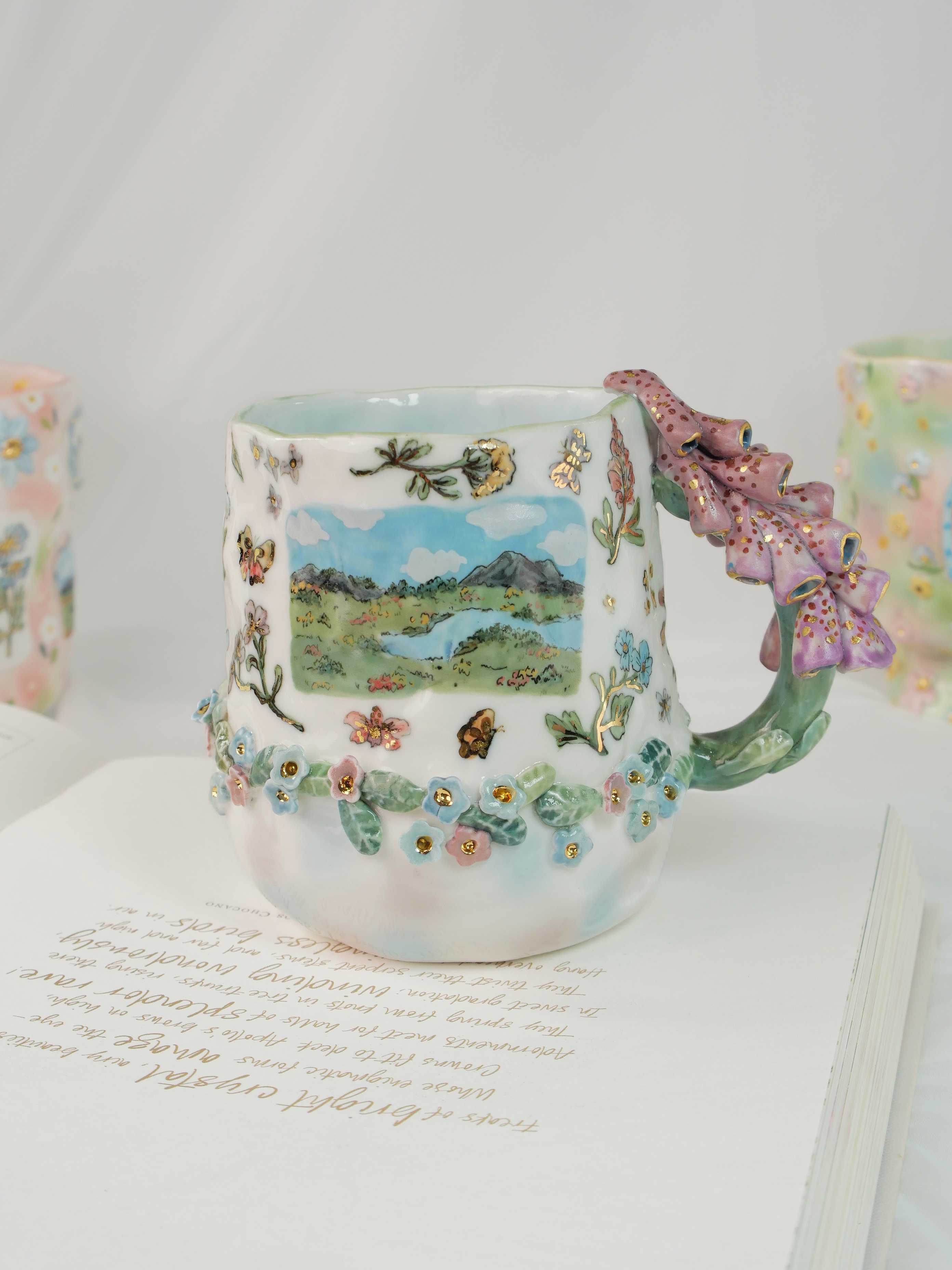 Foxglove by the Lake Mug