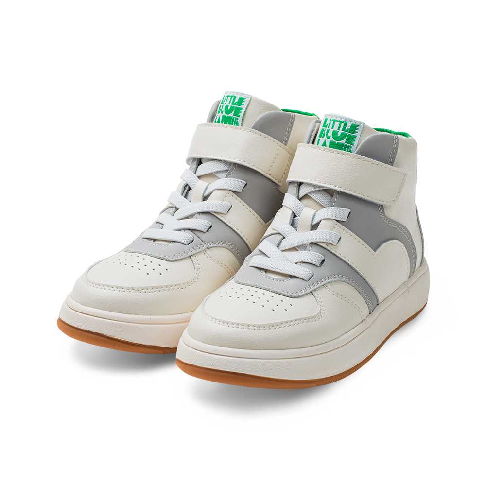 [SALE มี 1 คู่]  รองเท้าหุ้มข้อ2-6ขวบ สีเทาขาว Autumn2022 SK22178-WH