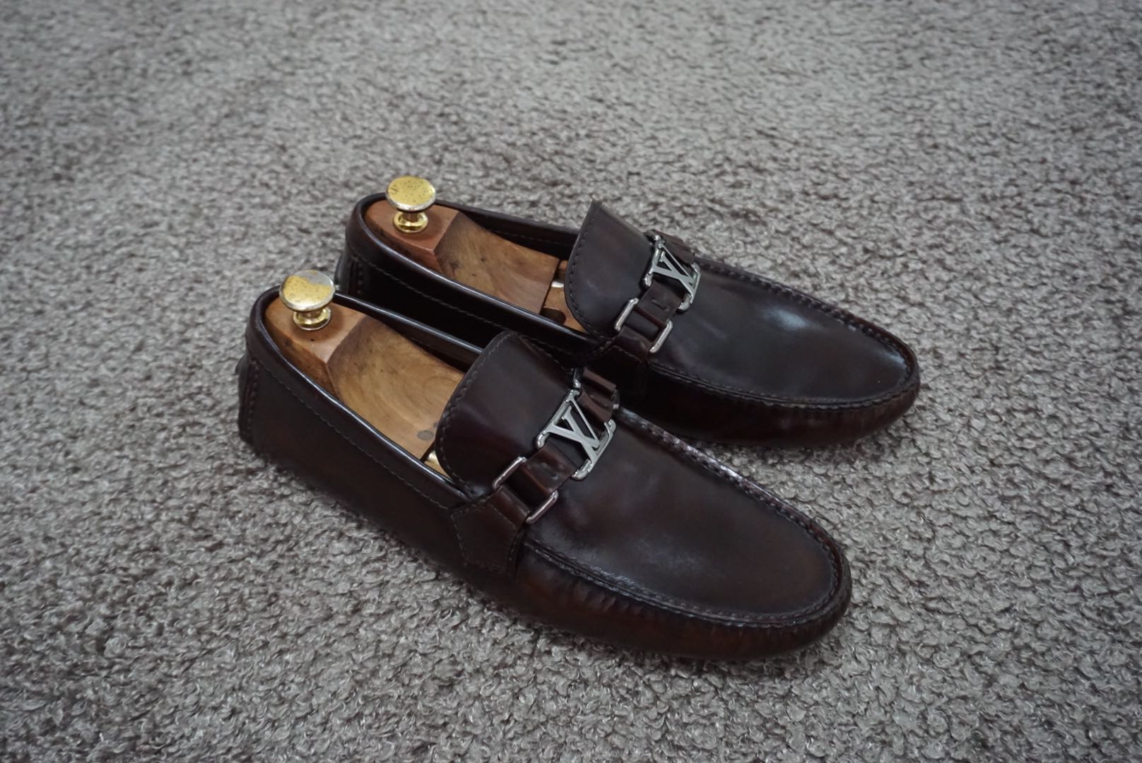 LOUIS VUITTON Hockenheim Mocaasin Driving Shoes Size 5.5