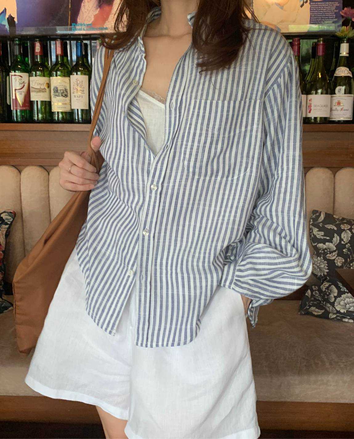 Coastal Striped Linen Shirt