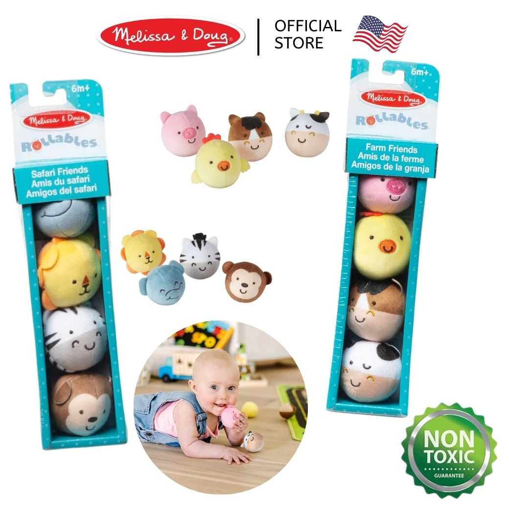 (ของแท้ USA) ของเล่นเสริมพัฒนาการ เด็ก 6 9 18 เดือน Rollables ลูกบอลผ้าเล่นกับชุดกลิ้งทะเล ต้นไม้