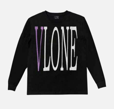 Vlone Logo L/S Tee Black Purple