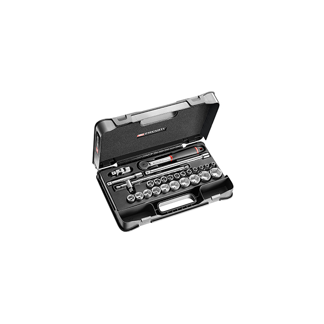 HT-Facom 26-Piece Metric 1/2 in Standard Socket Set with Ratchet, 6 point