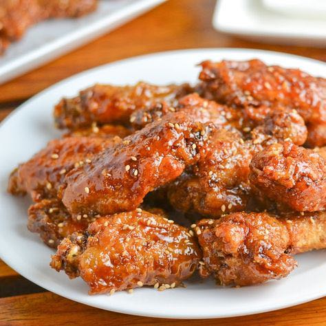 ปีกไก่(บน)ทอดซอสเกาหลี Korean Chicken wings