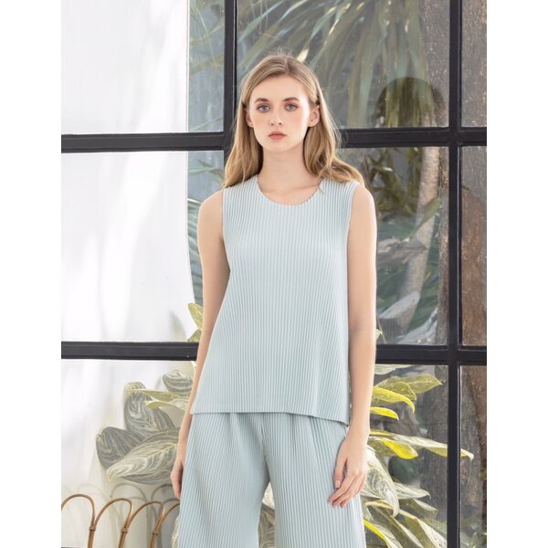 ปรับราคาลง!! 2MUAY รุ่น GJO7608 เสื้อผู้หญิง เสื้อพลีทคุณภาพ 10สี FREE SIZE SLEEVELESS THICK PLEA...