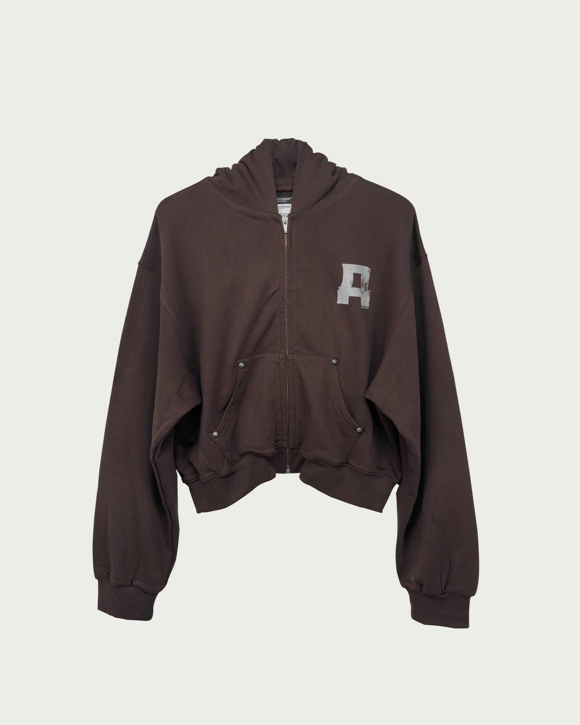 ALCYUS - RIVET HOODIE ZIP (Mocha)