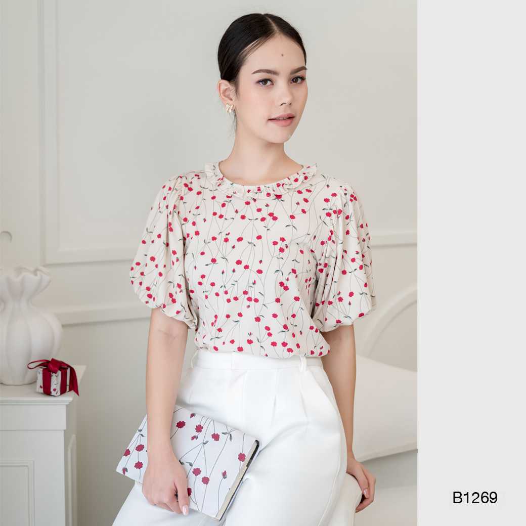 B1269-สปันปริ้นท์-ครีม