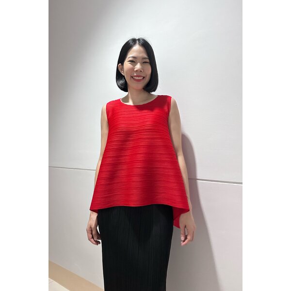 2MUAY รุ่น GJO1538P เสื้อพลีทคุณภาพ BASIC SLEEVELESS FLARE PLEATED TOP 12 สี FREE SIZE