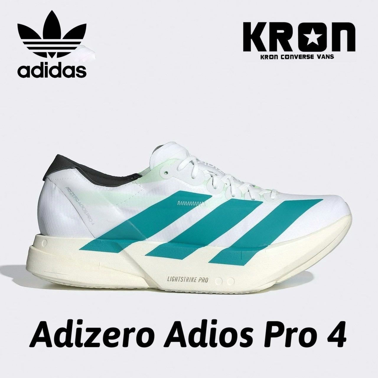 Adidas Adizero Adios Pro 4 Footwear White Pulse Teal Carbon