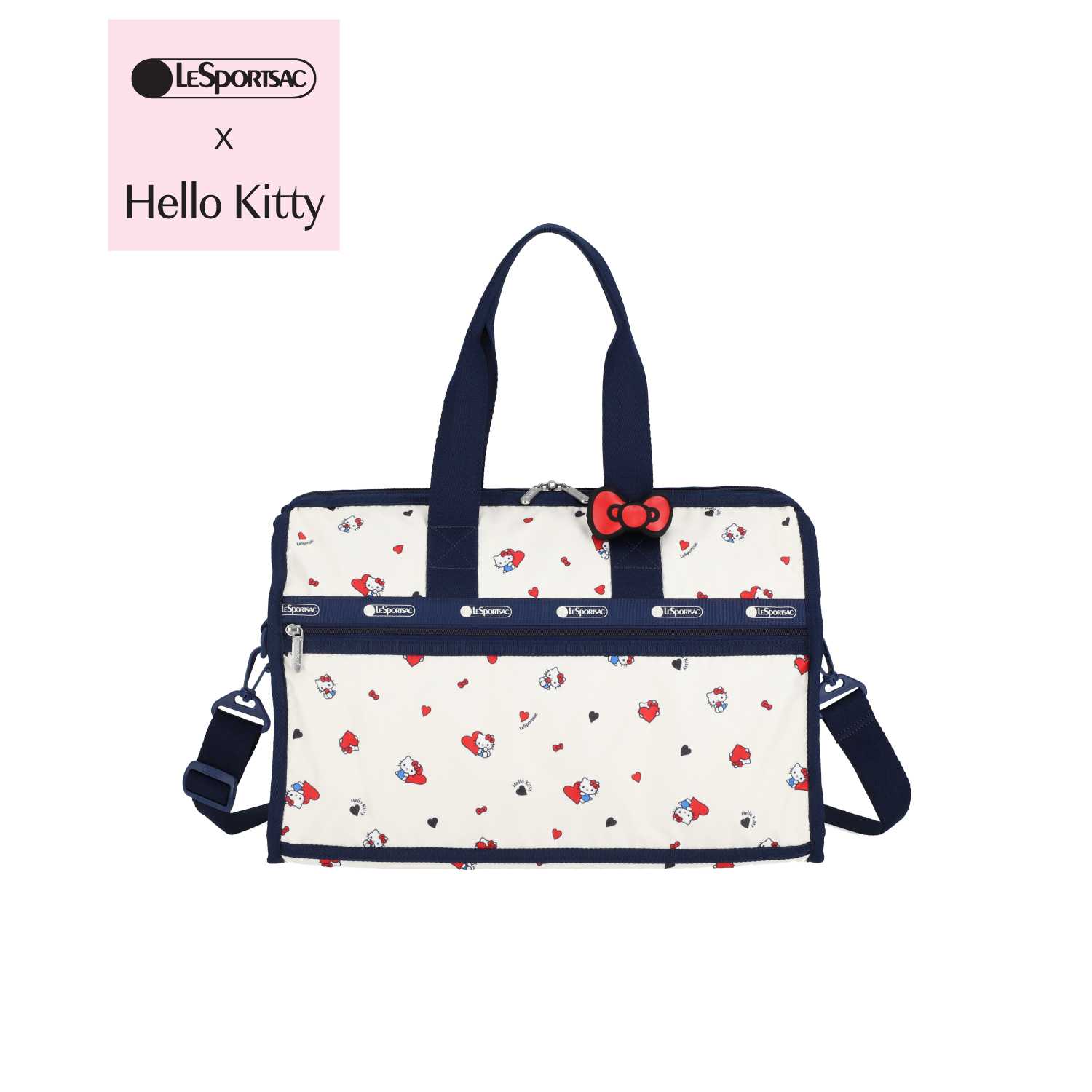 Lesportsac Deluxe Medium Weekender กระเป๋าเดินทางขนาดกลาง Style 4318 Lesportsac x Hello Kitty