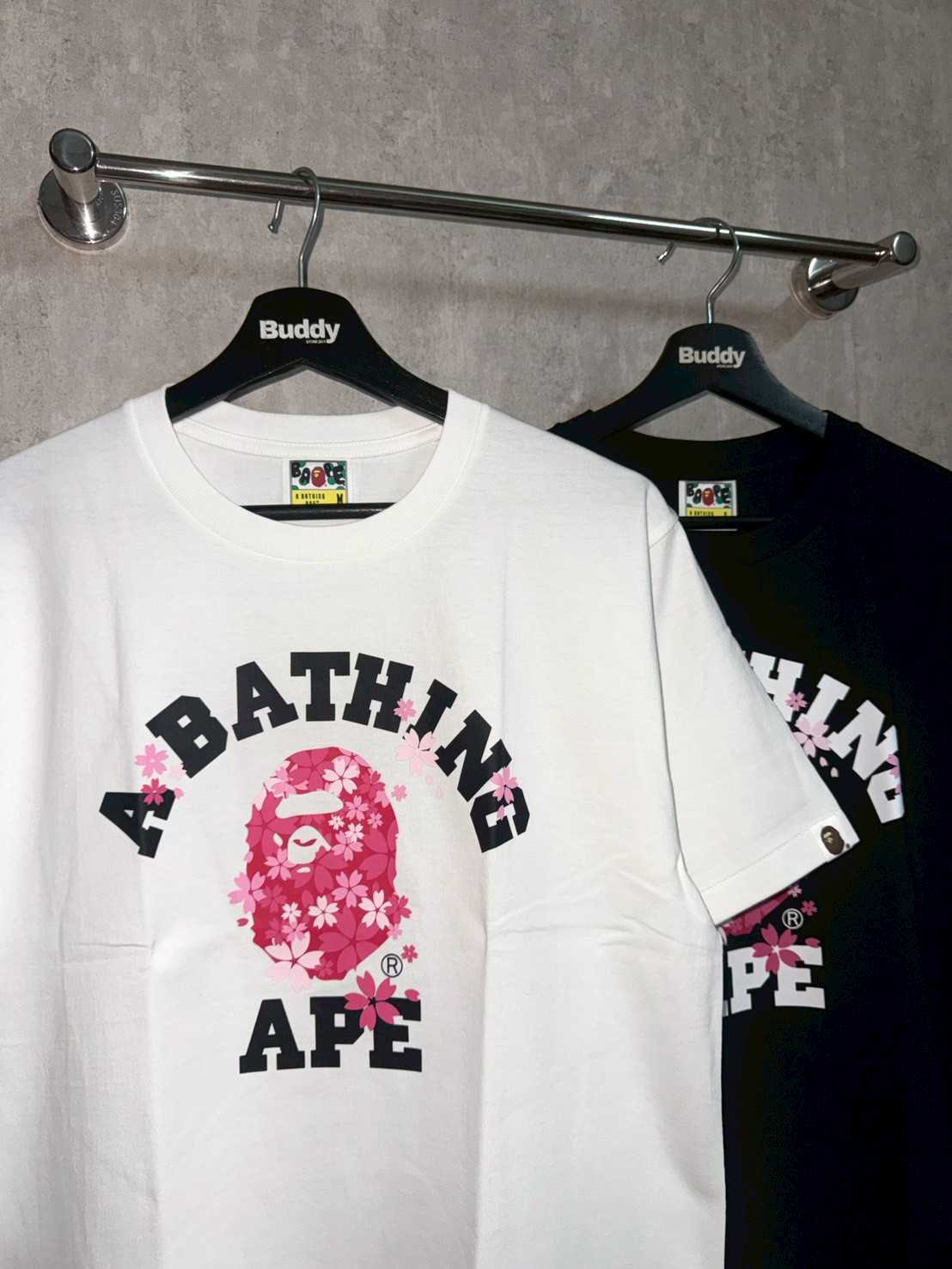 BAPE SAKURA COLLEGE TEE Black