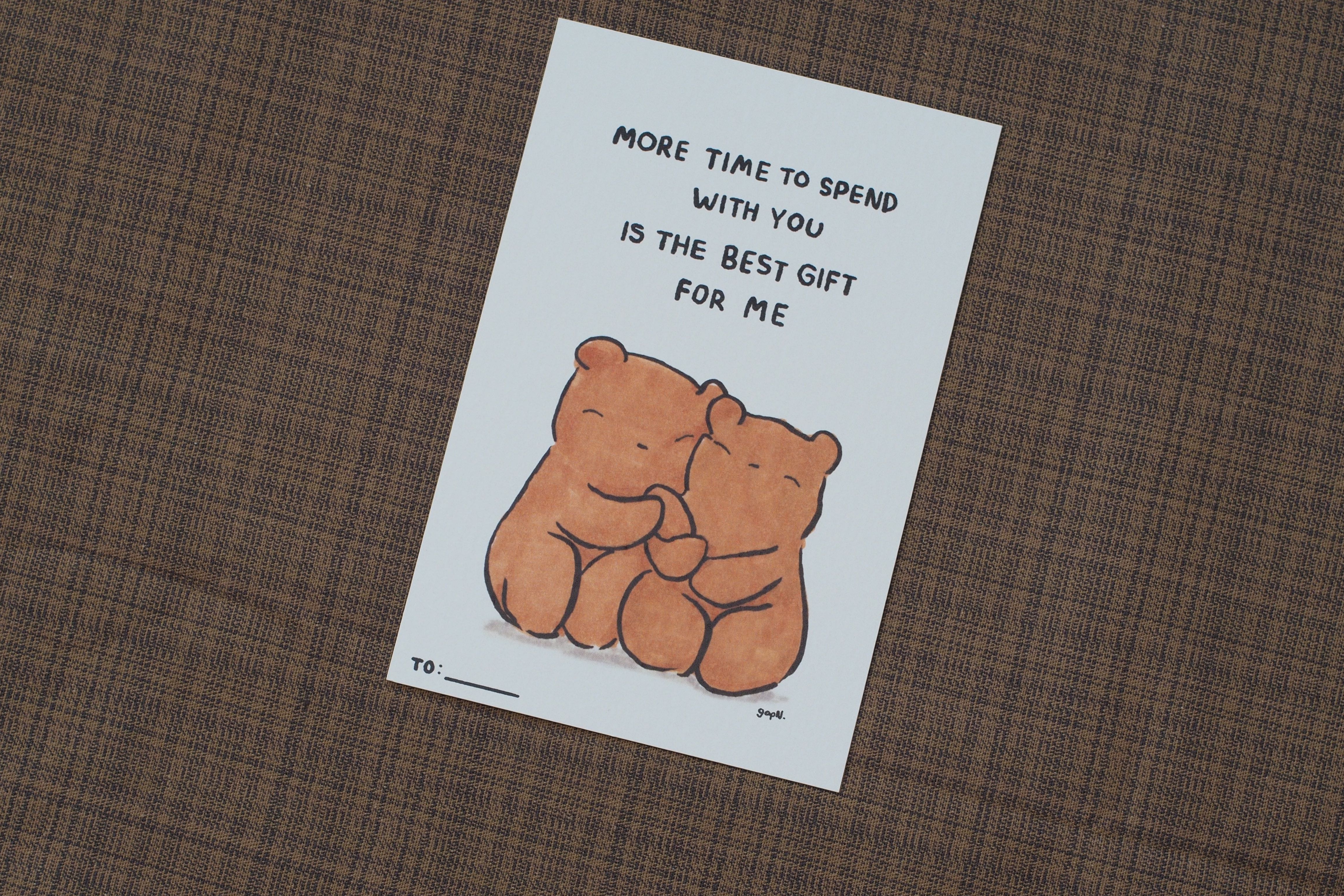 More time with you postcard
