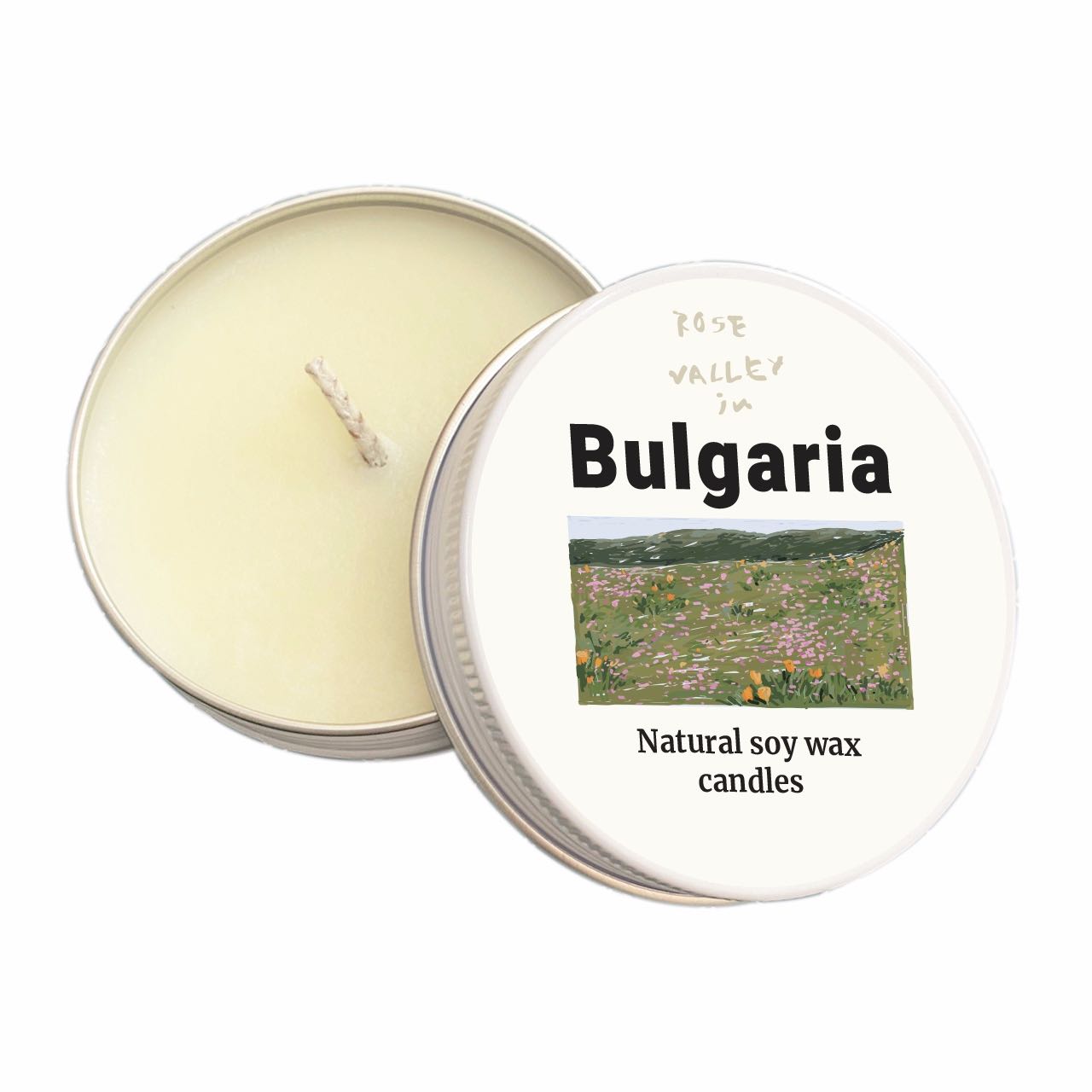 Summerstuff.marine - SOY WAX CANDLES กลิ่น ROSE VALLEY IN BULGARIA (60 g) - เทียนหอมไขถั่วเหลือง
