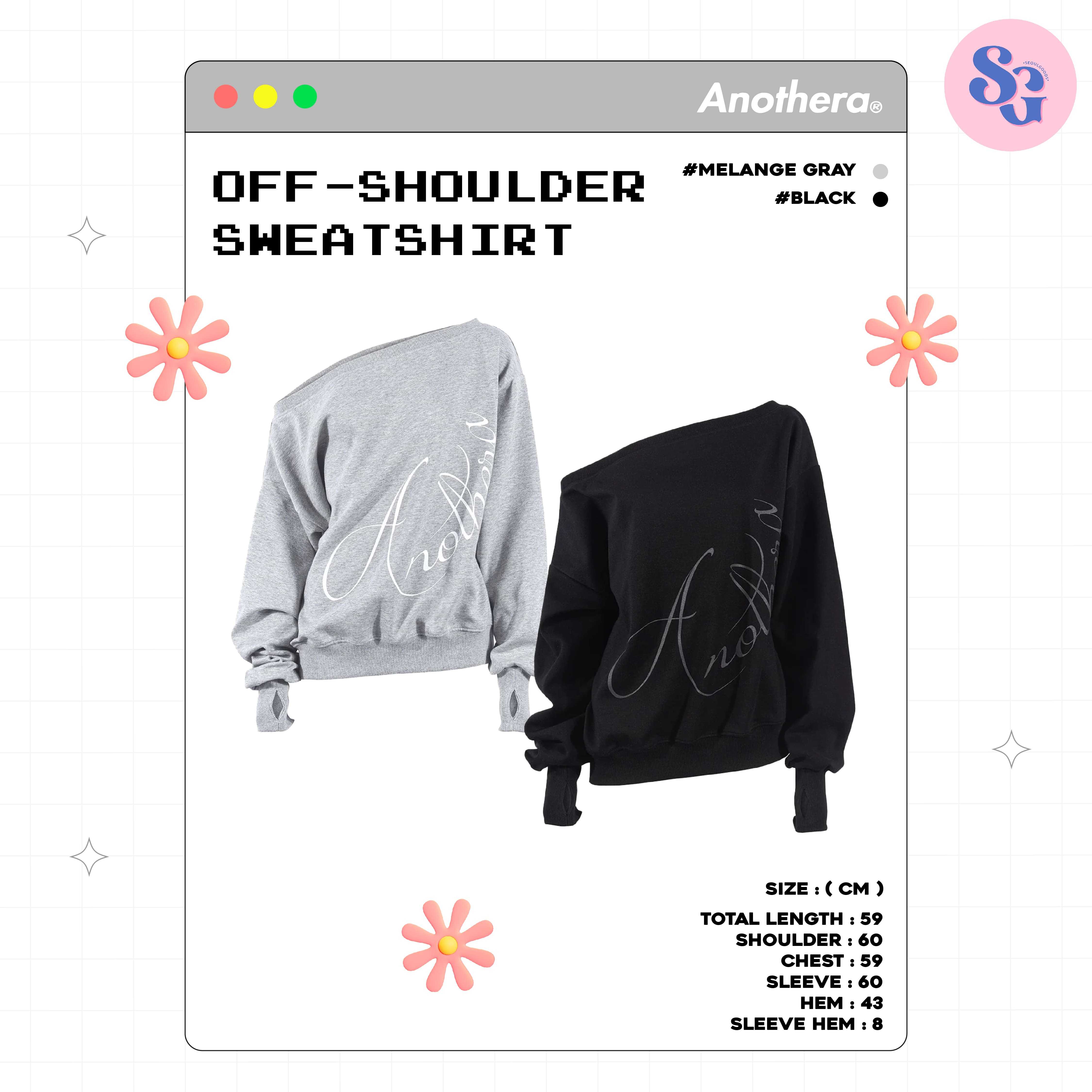 ANOTHERA - OFF SHOULDER SWEATSHIRT   เสื้อสเวตเตอร์ปาดไหล่
