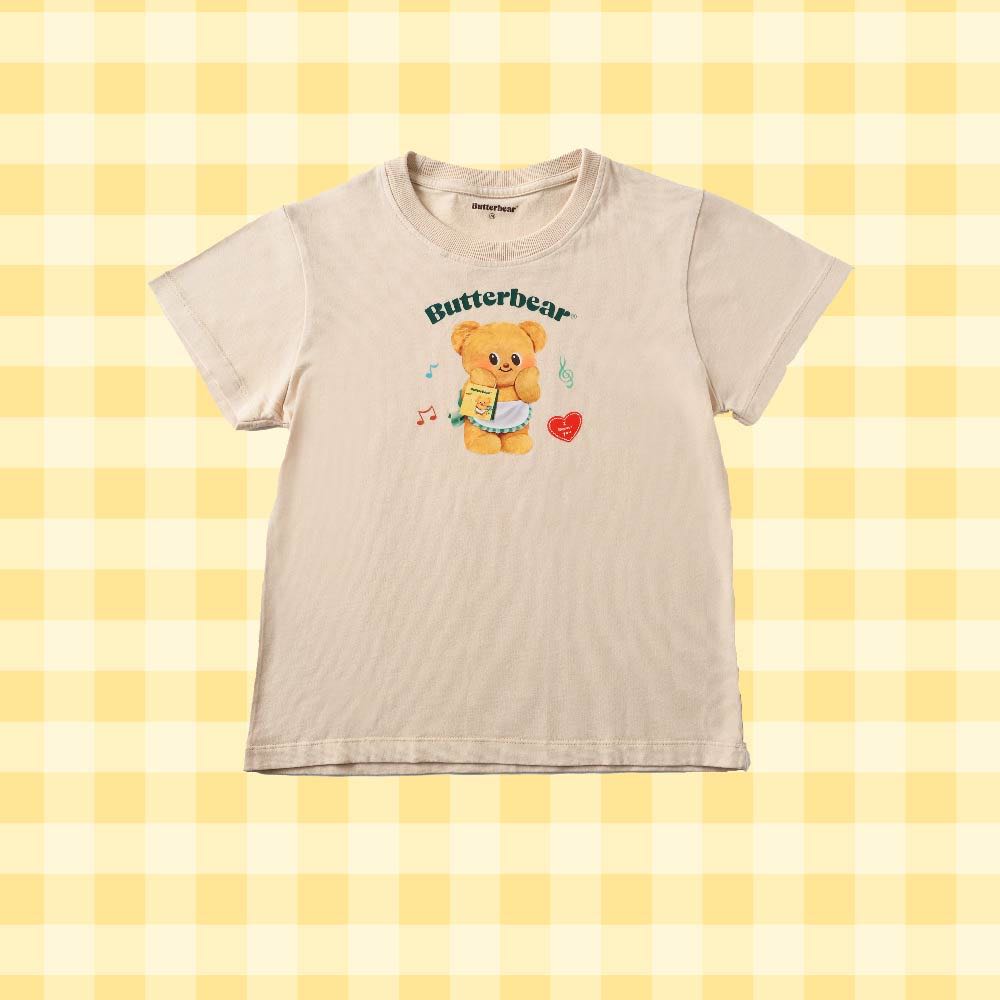 เสื้อยืดครอบครีม หมีเต้น M (Dancing Bear Cream Crop BABY TEE M)
