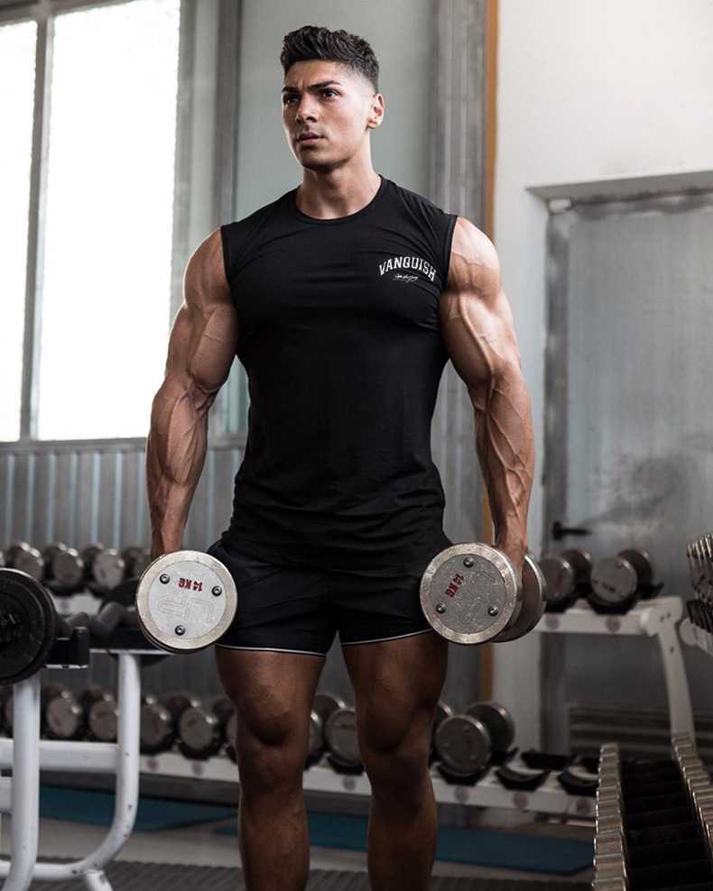 เสื้อแขนกุด VANQUISH #7 ผ้าคอตตอน ใส่ออกกำลังกาย ไม่อมเหงื่อ ผ้านิ่มใส่สบาย ระบายอากาศได้ดี