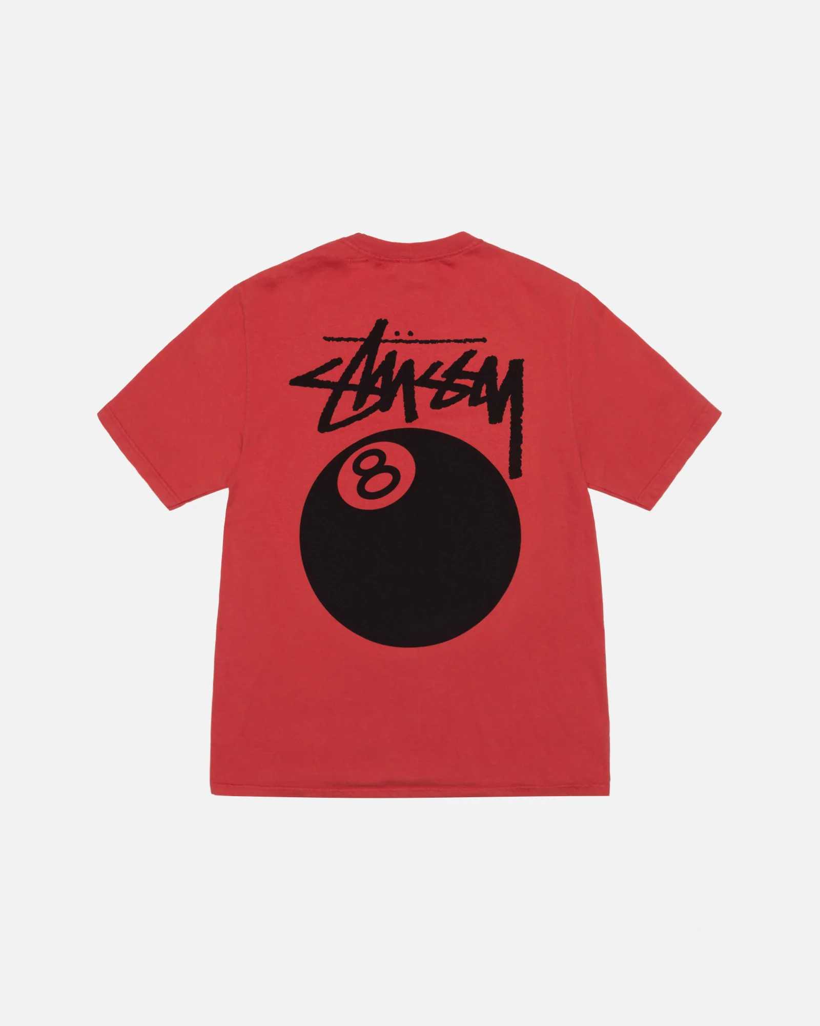 STUSSY 8 BALL TEE PIGMENT DYED GUAVA