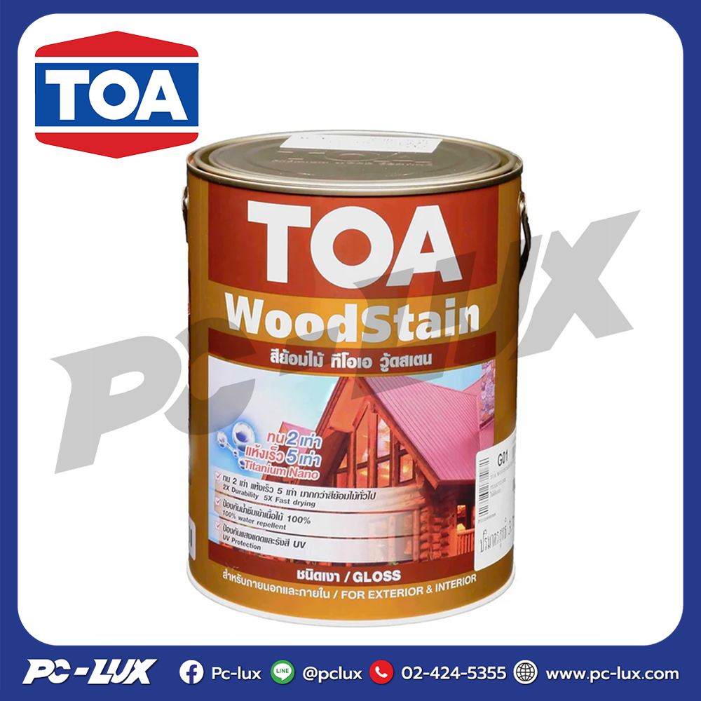 TOA สีย้อมไม้ เงา รุ่น G01 ขนาด 1 แกลลอน