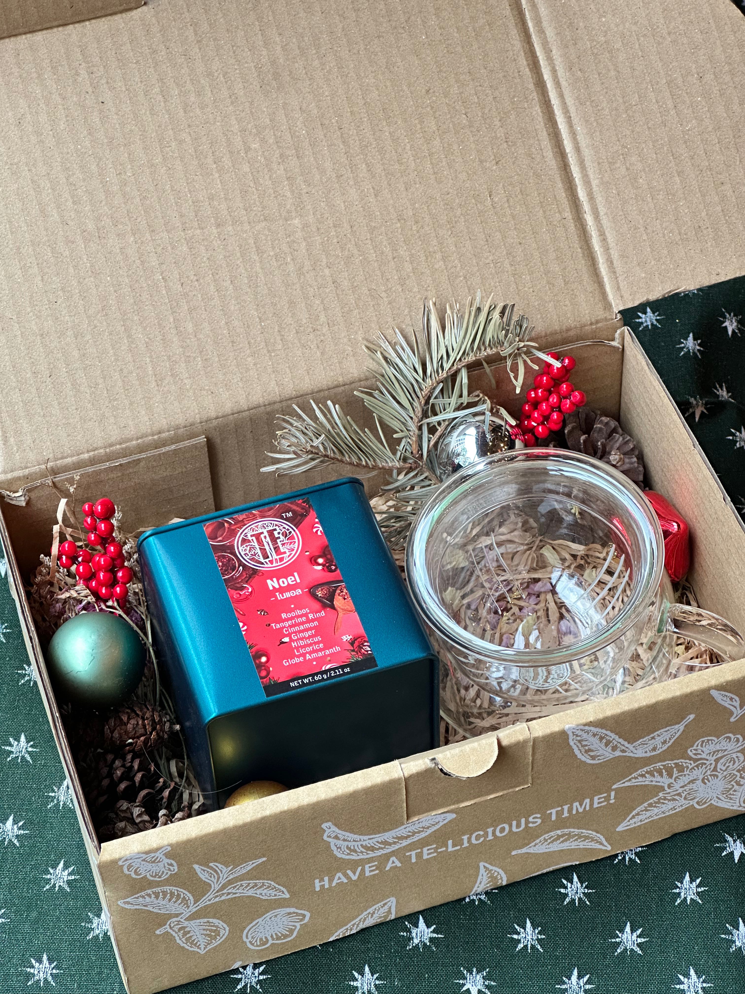 เซ็ทของขวัญ TE Signature blend & TE brewing mug ผูกผ้าห่อสไตล์ญี่ปุ่น