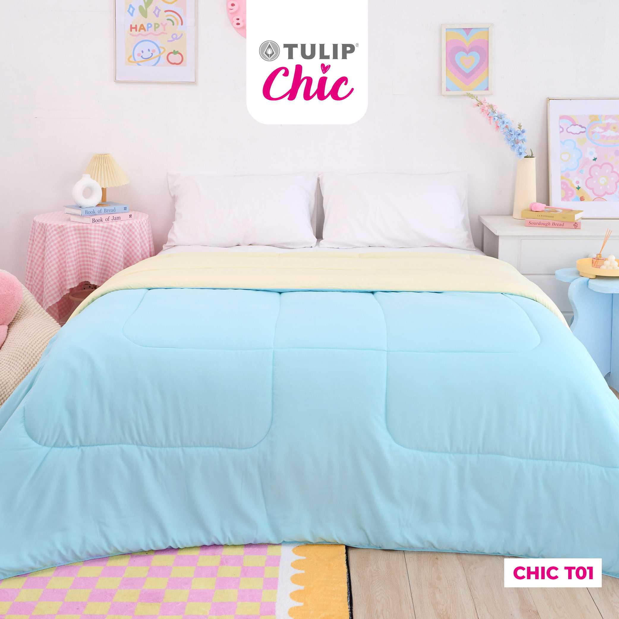 ชุดเครื่องนอน TULIP Chic สีพื้น CHIC T01
