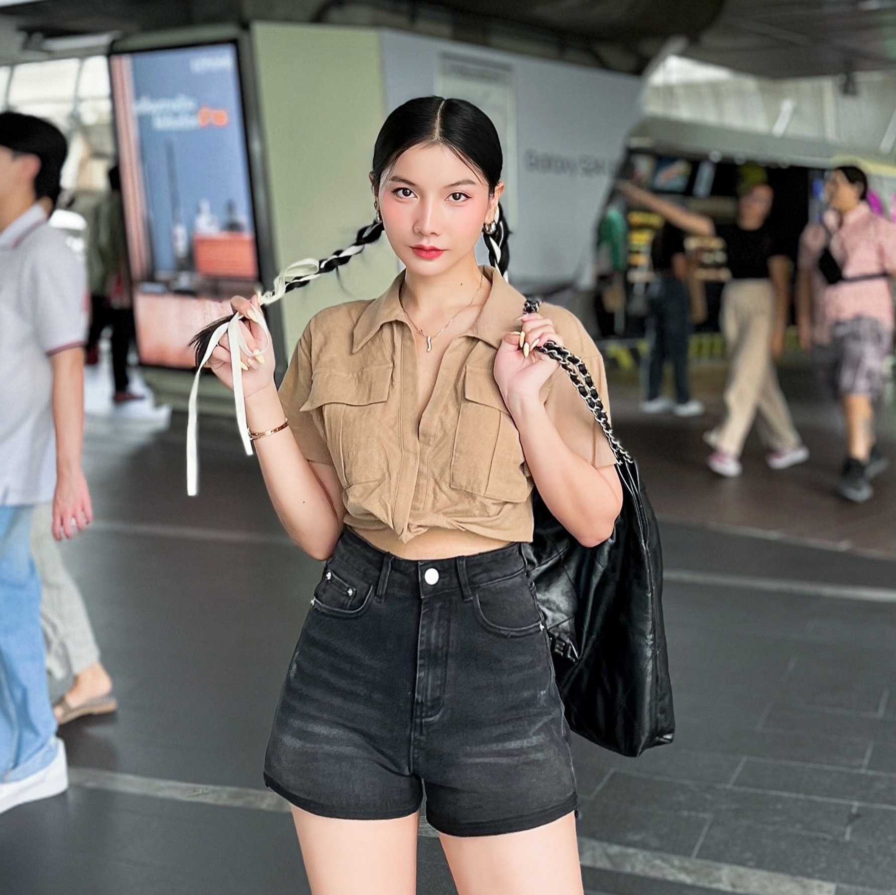 TLP0492 Charcoal Shorts Jeans