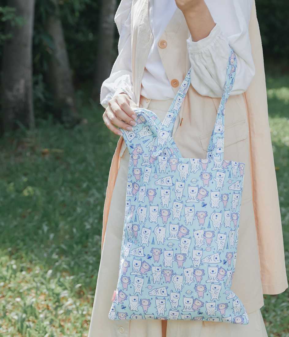 กระเป๋าผ้าแคนวาส (Tote Bag) : ลาย มาจอรี่ : ทั้งหมด 2 ลาย