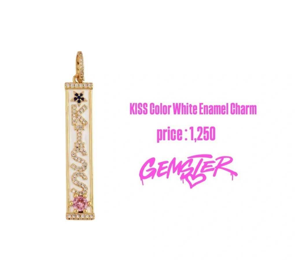 KISS Color White Enamel Charm