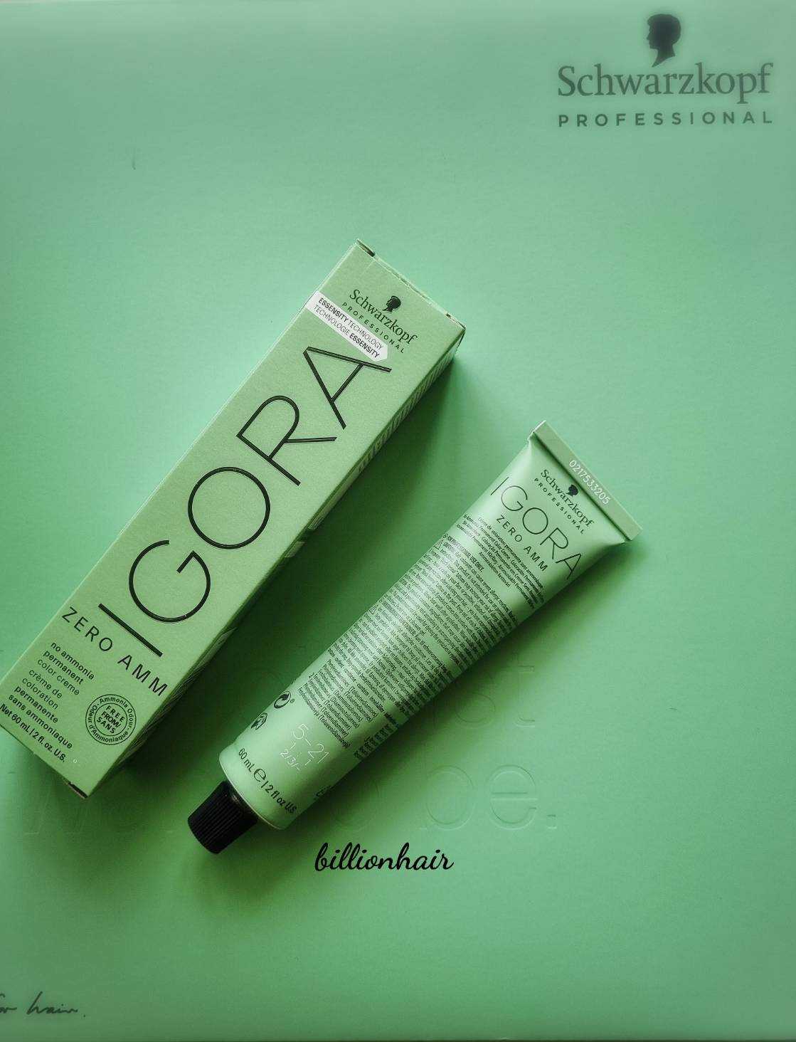 Schwarzkopf IGORA ZERO AMM , no ammonia permanent color cream 60mlสีย้อมปราศจากแอมโมเนีย