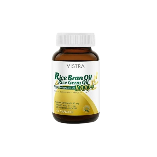 VISTRA Rice Bran Oil & Rice Germ Oil PLUS Wheat Germ Oil 40 เเคปซูล