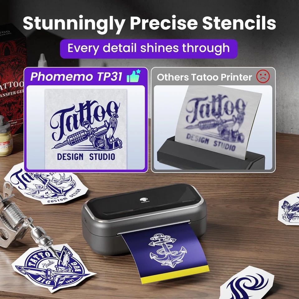 TP31 Wireless Tattoo Stencil Printer Thermal