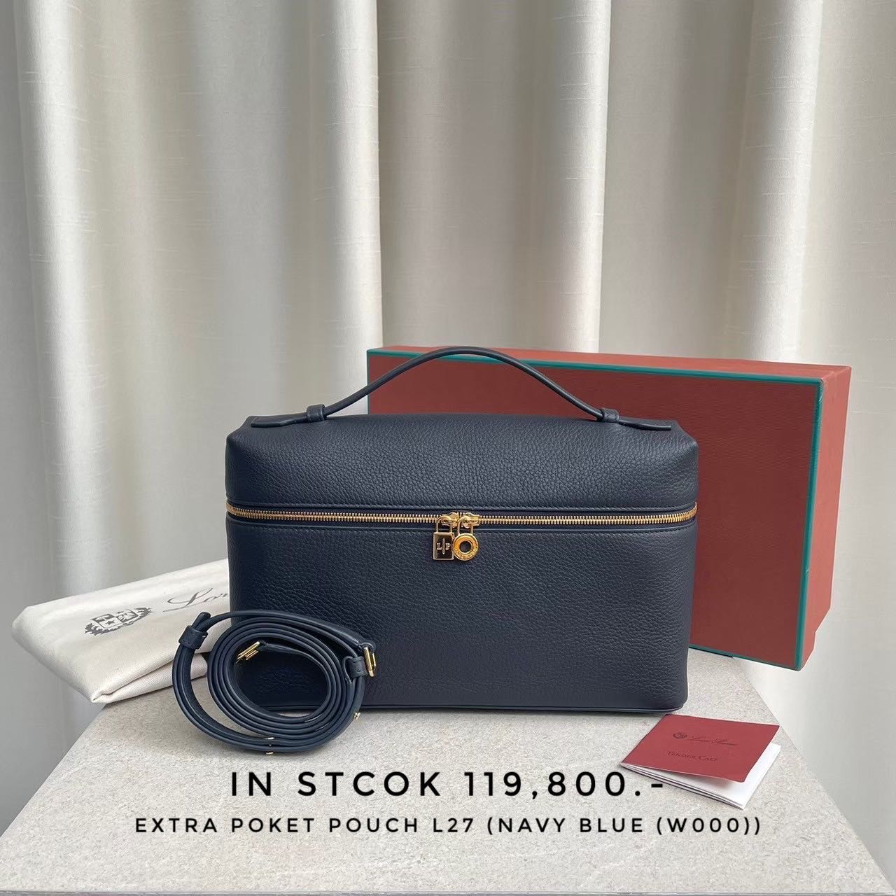 Loro piana pocket pouch L27 /Navy blue (W000)