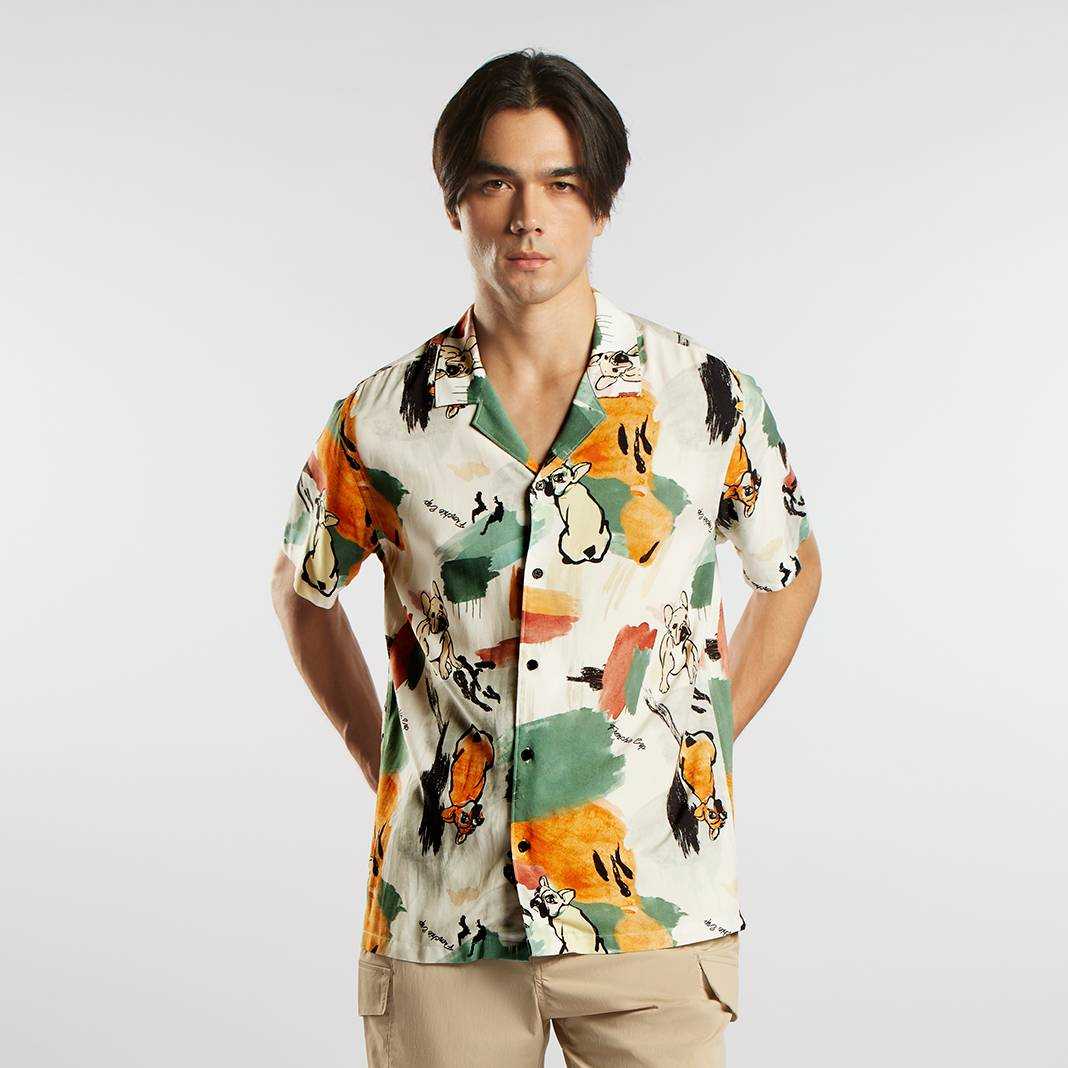 เสื้อเชิ้ตฮาวายลายเฟรนช์ชี่  | 03888