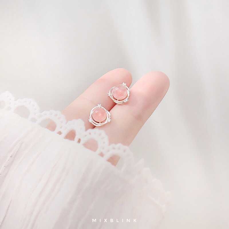 ต่างหู Moon - ส่งฟรี EMS ( เงินแท้ 92.5% )