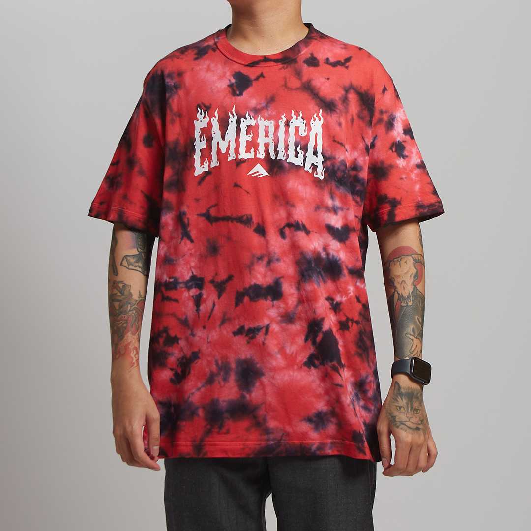 EMERICA เสื้อยืด GAS CAN FLAME TIE DYE LOGO