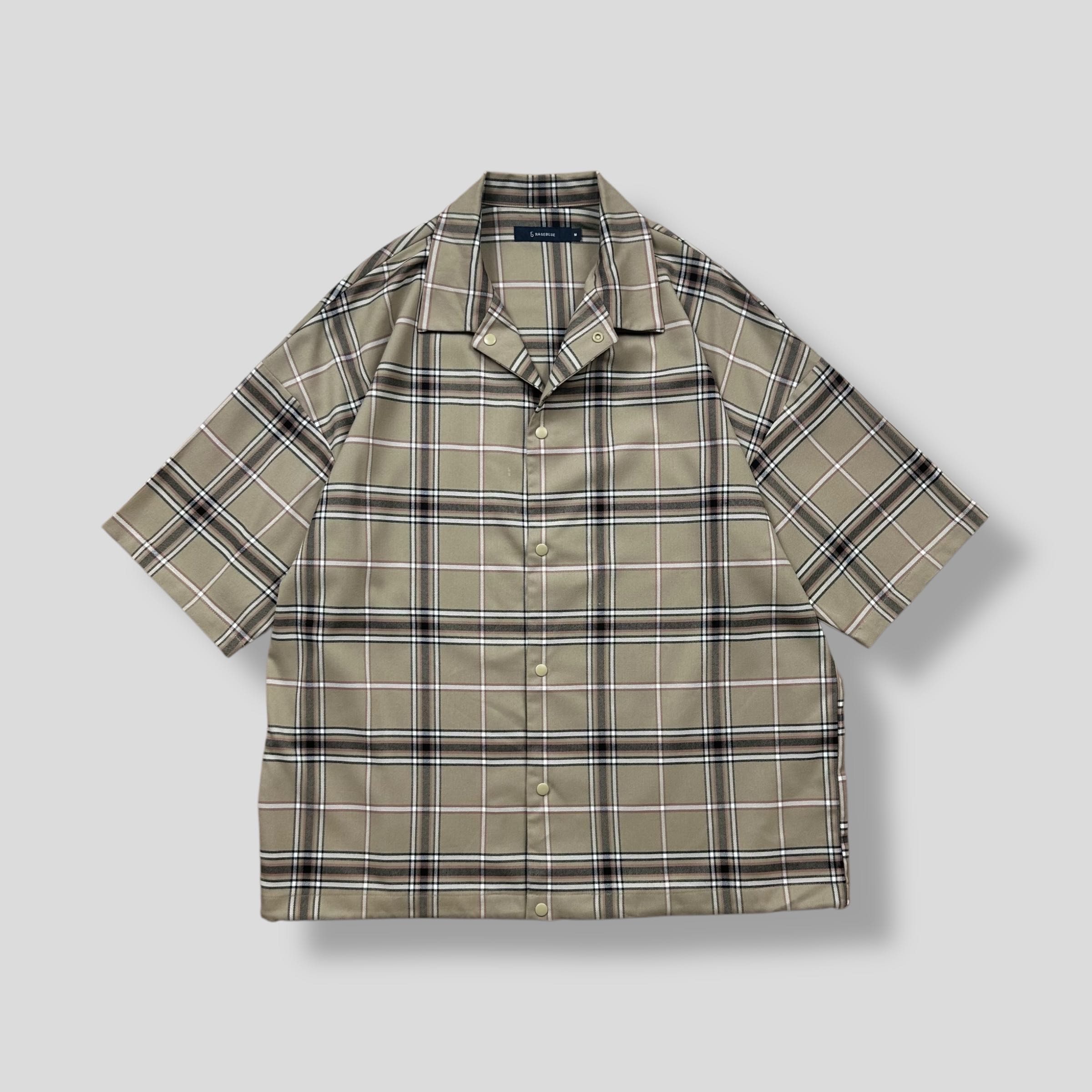 RAGEBLUE OVERSIZED SNAP SHORT SLEEVE SHIRT 