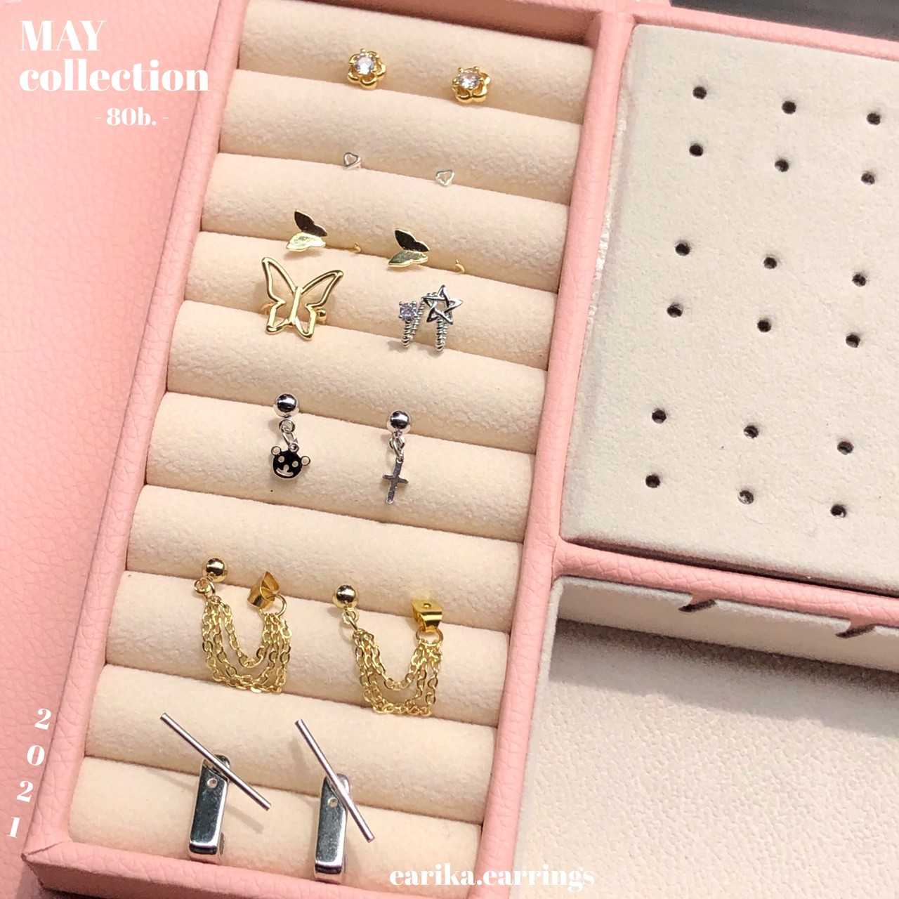 earika.earrings - ต่างหูเงินแท้ S92.5 คอลเลคชั่นต้นเดือนพฤษภาคม 2021 (2) เหมาะสำหรับผิวแพ้ง่าย