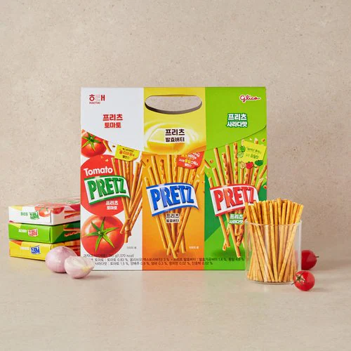  Pretz  ขนมปังกรอบแบบแท่ง 3 รสชาติ❤️💚💛