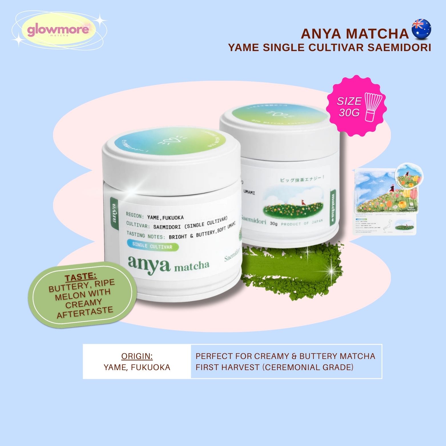 💝 Anya Matcha - Yame Single Cultivar Saemidori 30g