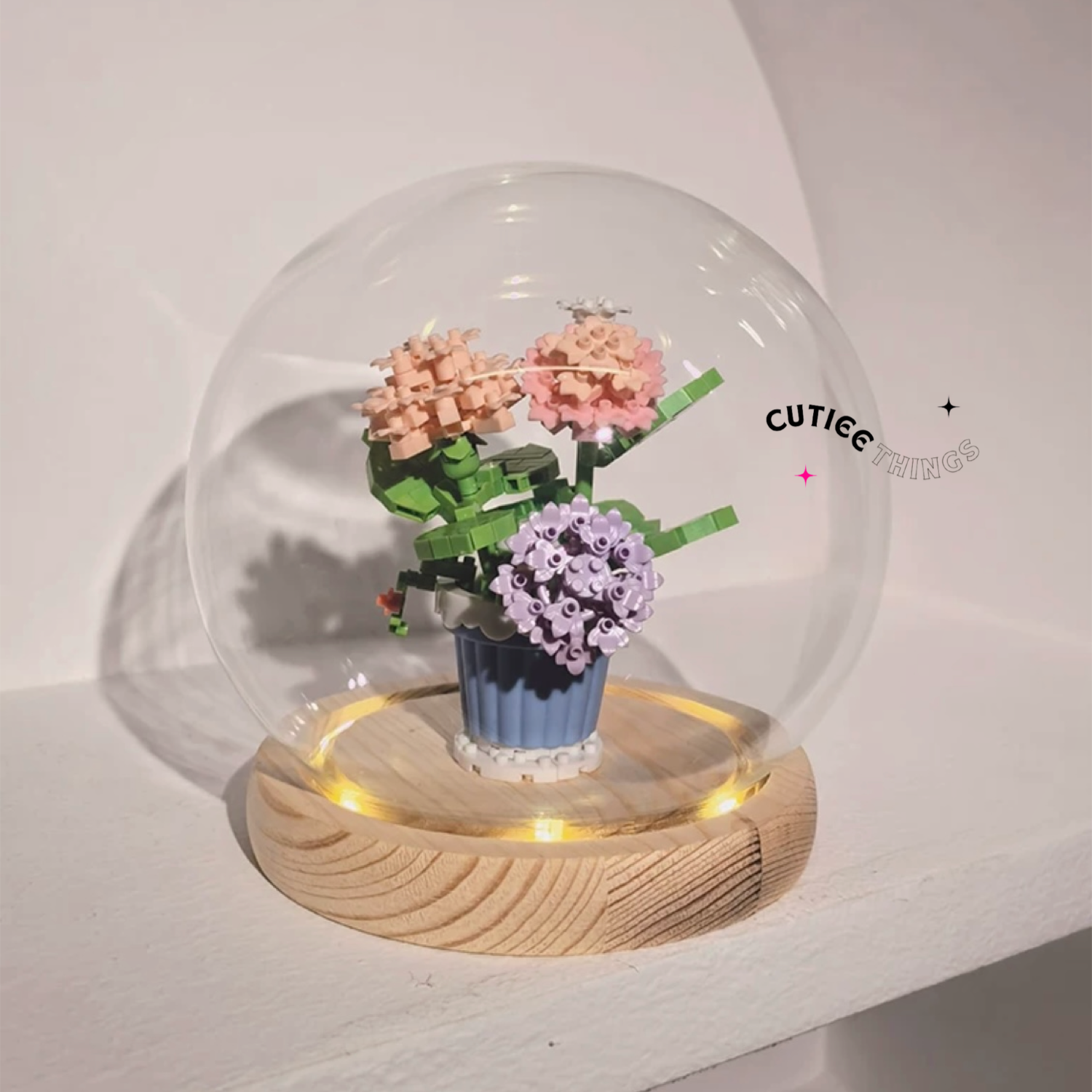 [Pre-order 10วัน] เลโก้ดอกไฮเดรนเยียแบบกระถาง พร้อมโดมครอบ 🪻 Hydrangeas 