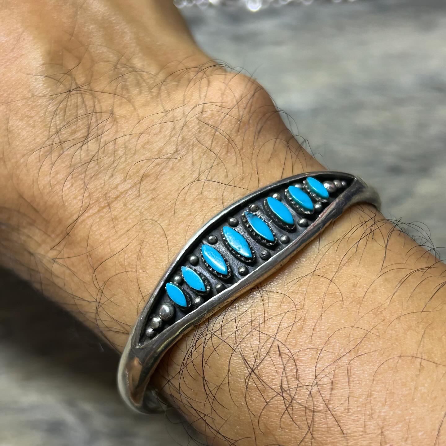 กำไลเงินแท้925 ประดับTurquoise 