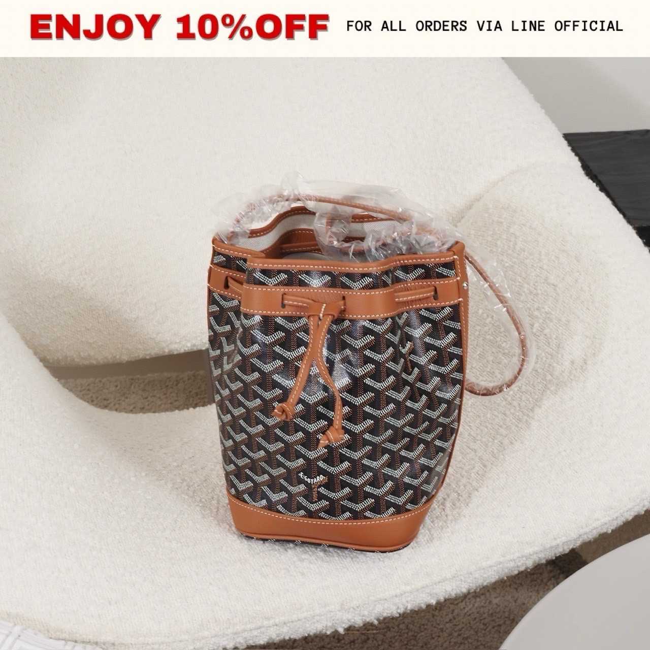 NEW! GOYARD Petit Flot Bucket สี Black & Tan | Bag