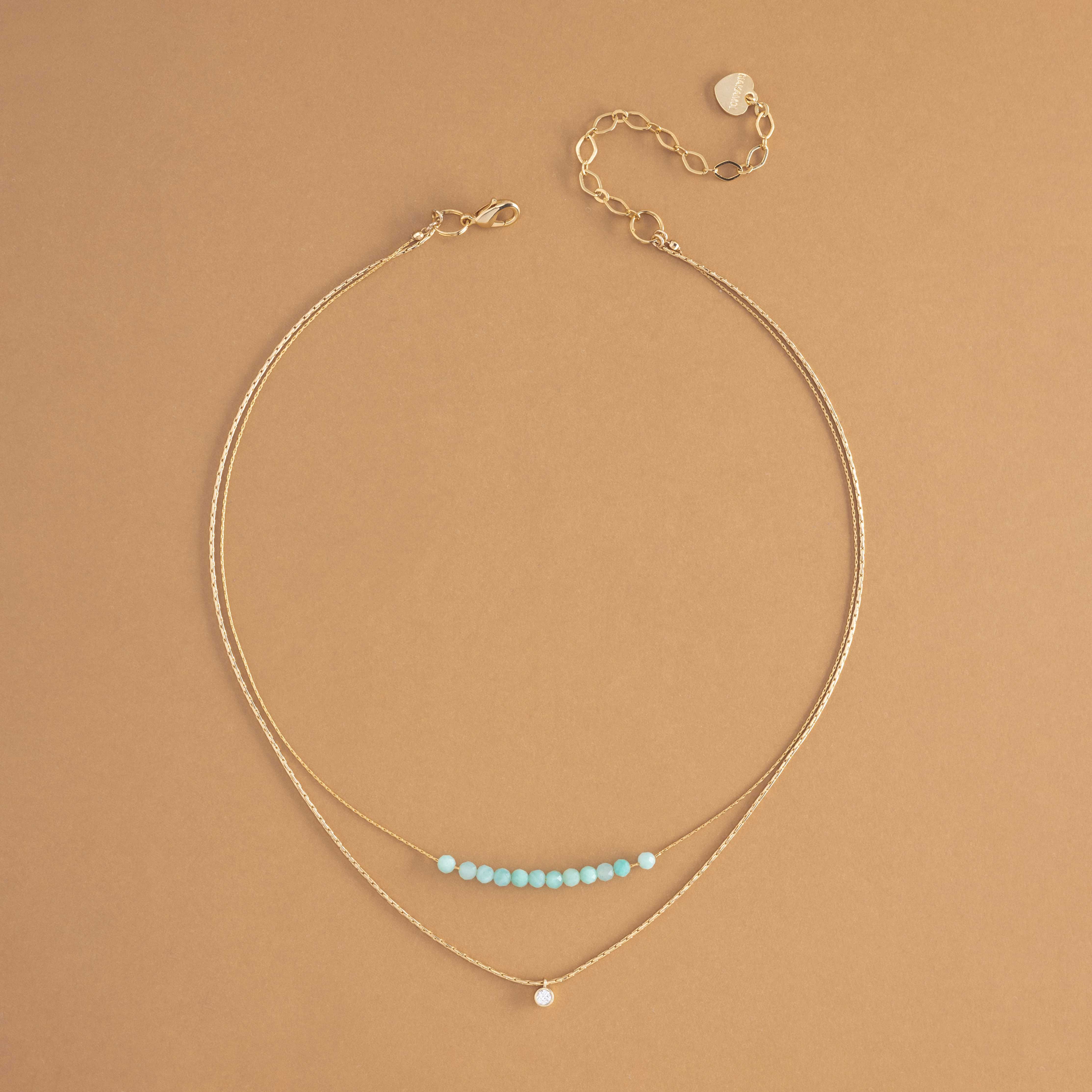 AMAZONITE - POWER STONE DOUBLE-LAYERED NECKLACE