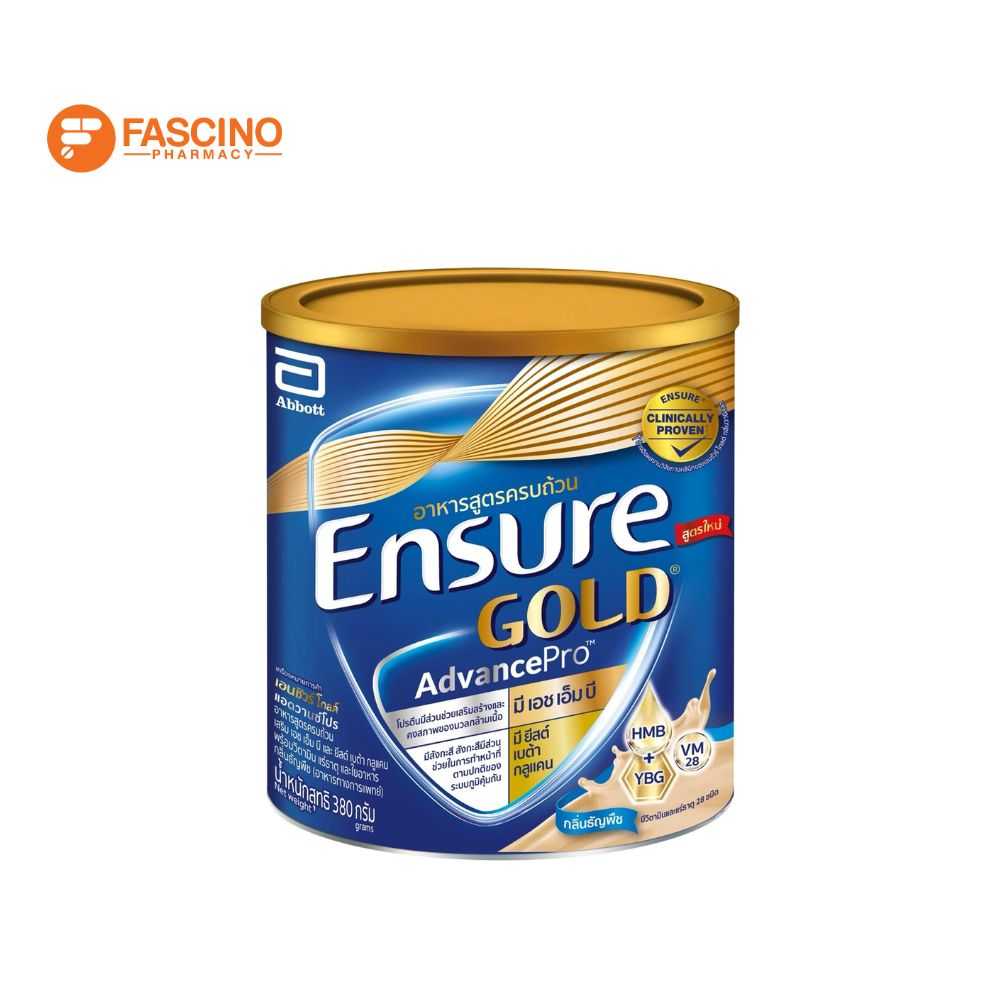 Ensure Gold เอนชัวร์ โกลด์ อาหารเสริมสูตรครบถ้วน กลิ่นธัญพืช ขนาด 380 กรัม