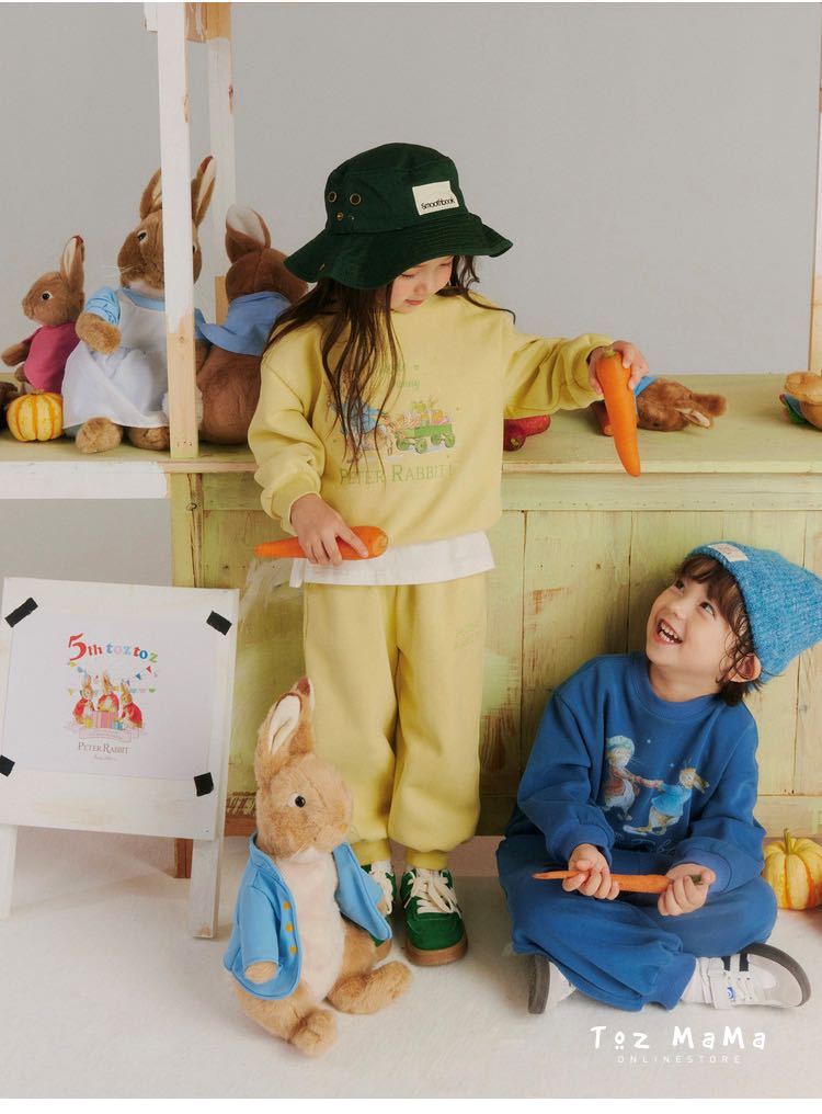 Preorder12-18วัน-(ผ้าสเวสเตอร์) Peter Rabbit เซ็ทเสื้อกางเกง ผ้านิ่ม /Sz90-140