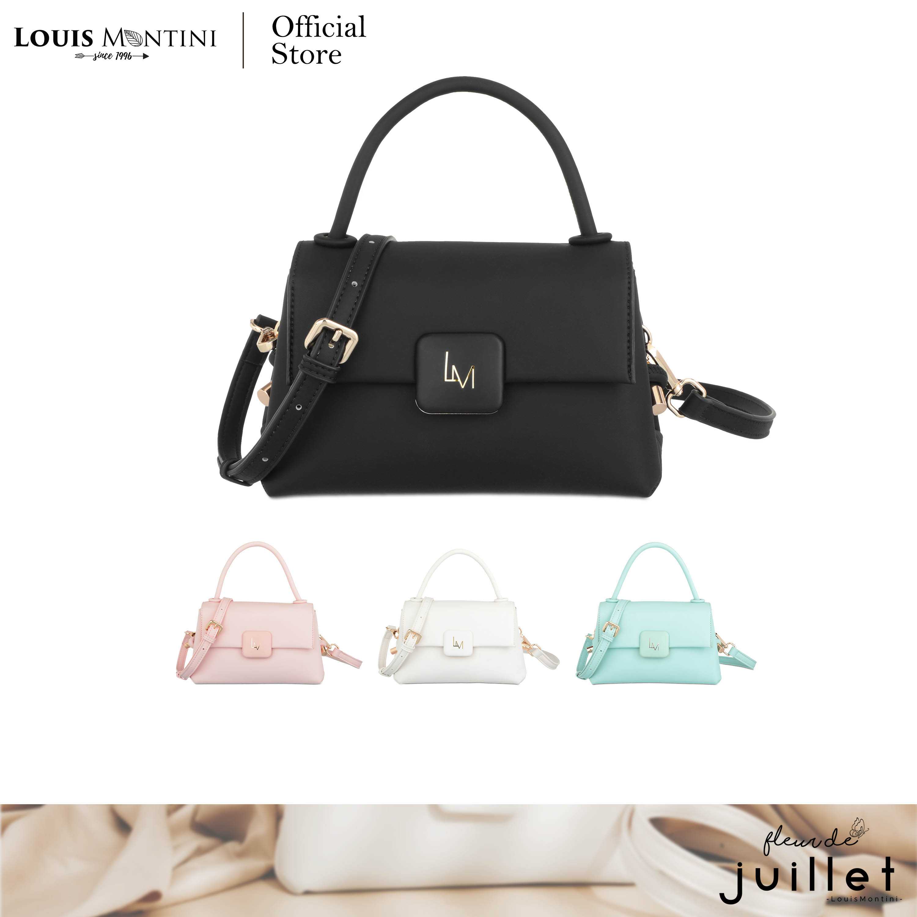 Louis Montini (Fleur De Juillet) กระเป๋าผู้หญิงสะพายข้าง Women's Shoulder Bag LY19 - Larkspur #19