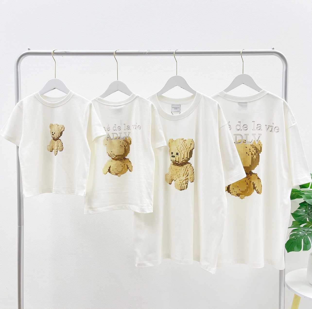ADLV Block Bear Short Sleeve T-shirt White