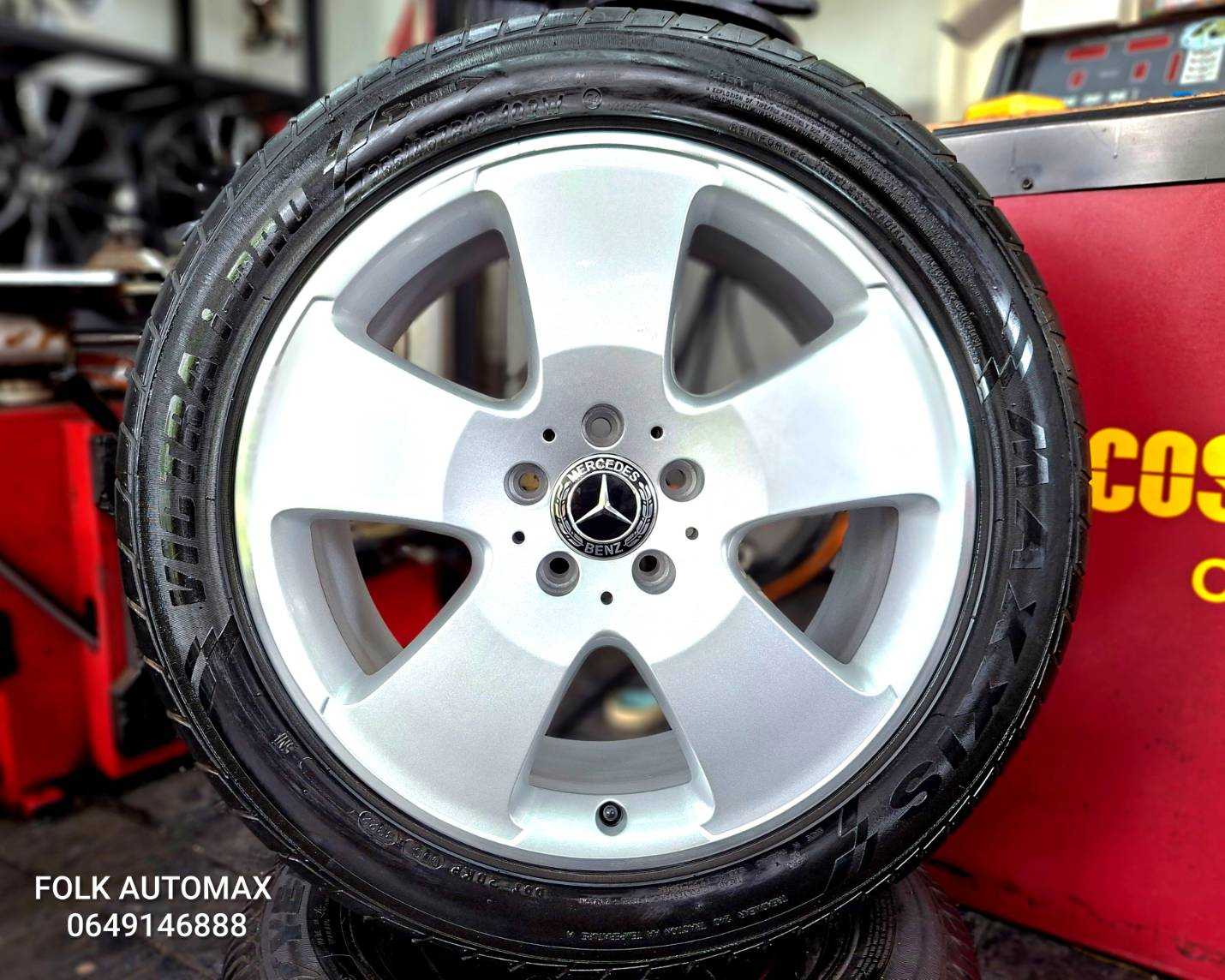 ล้อ Mercedes Benz แท้ขอบ 18 S Class หน้าหลัง กว้าง 8.5 J ET 43 พร้อมยางปี 22 1666568  9869268