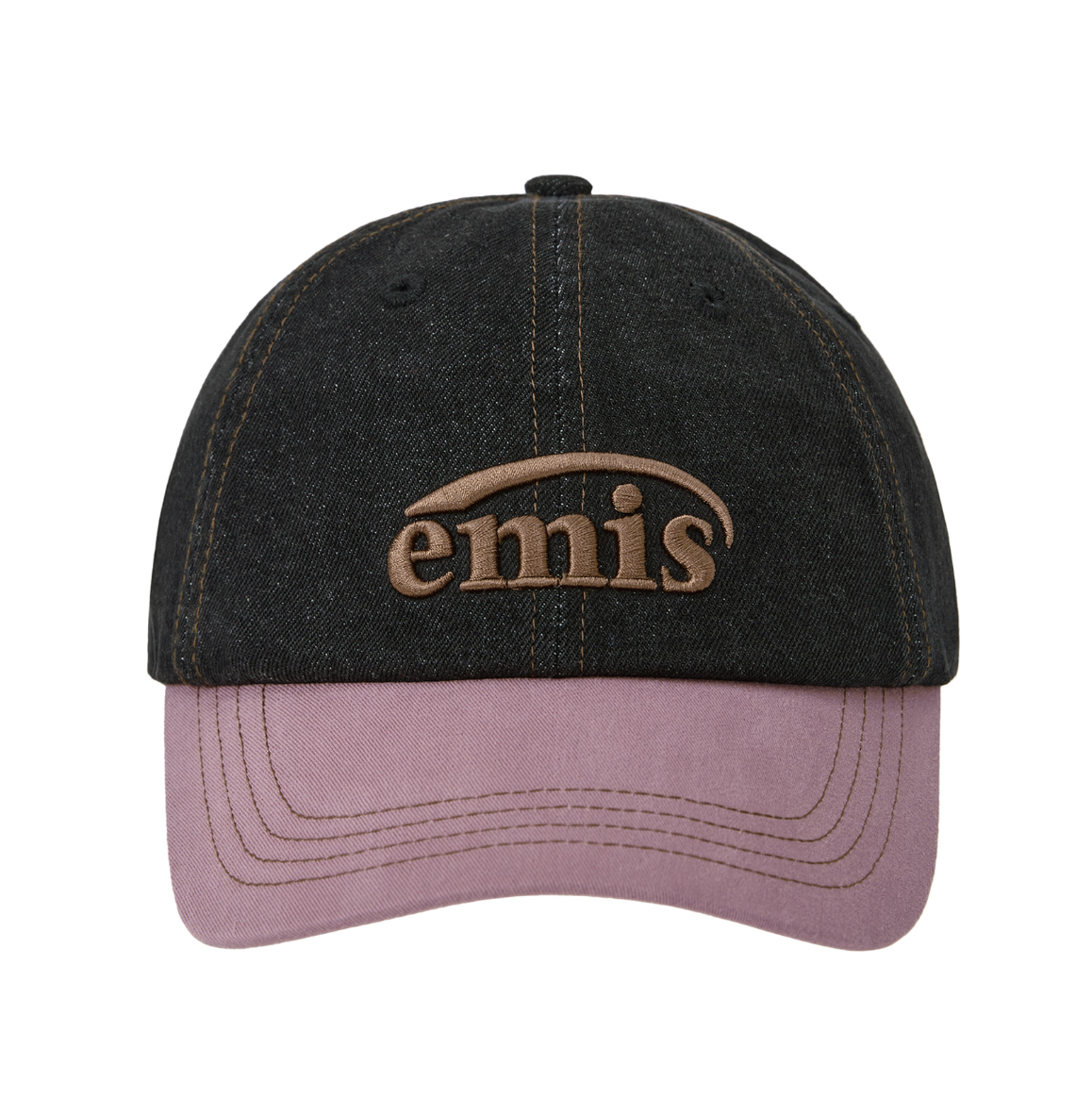 พร้อมส่ง หมวก emis สียีนส์เข้มชมพู รุ่น WASHED DENIM BALL CAP-GRAY/PINK