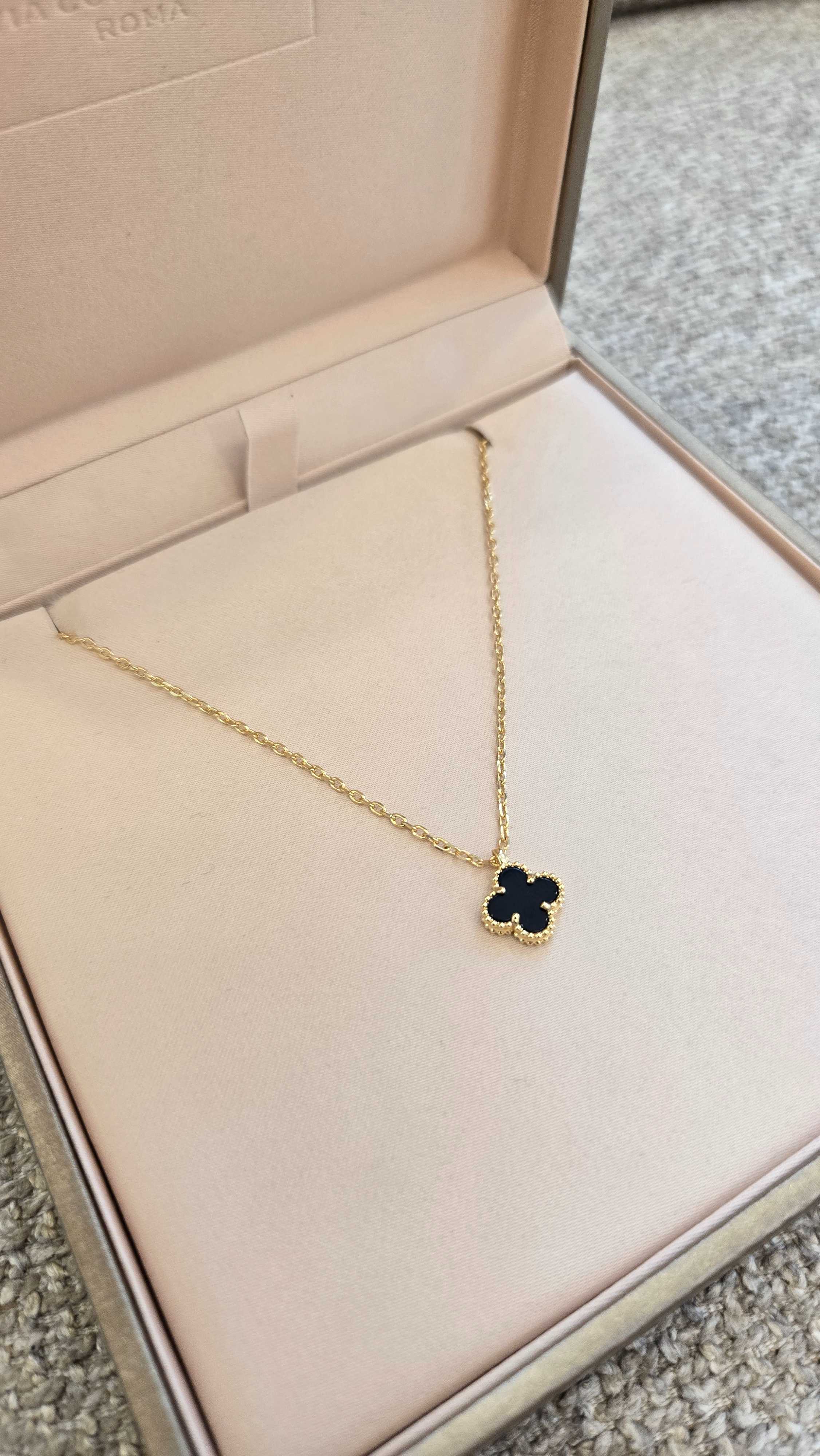 สร้อยคอ sweet ดำ ทอง 0.9cm