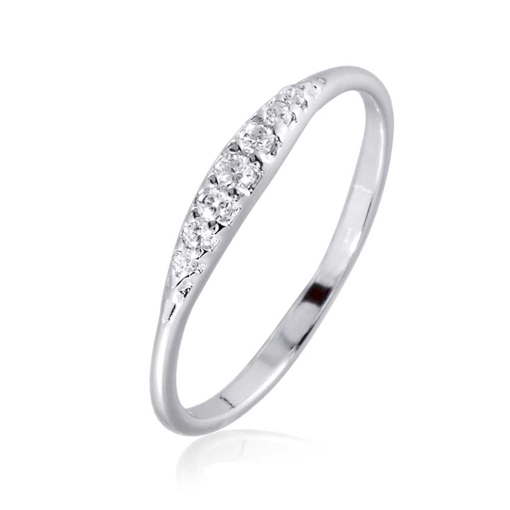 SNOWY แหวนเงินแท้ 925 Silver Jewelry ประดับเพชรสวิส CZ รุ่น RS3064-SS